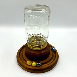 Vintage | handmade wooden bubble gum/marble dispenser